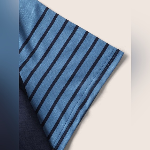 BloomChic | Striped Patch Work Contrast T-Shirt - Picture 7 of 7